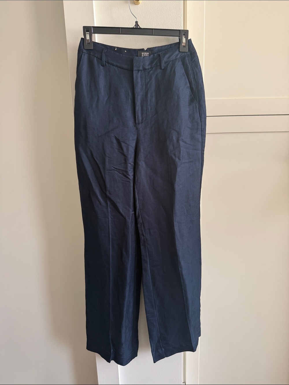 Scotch & Soda Dark Navy Straight-Leg Trousers